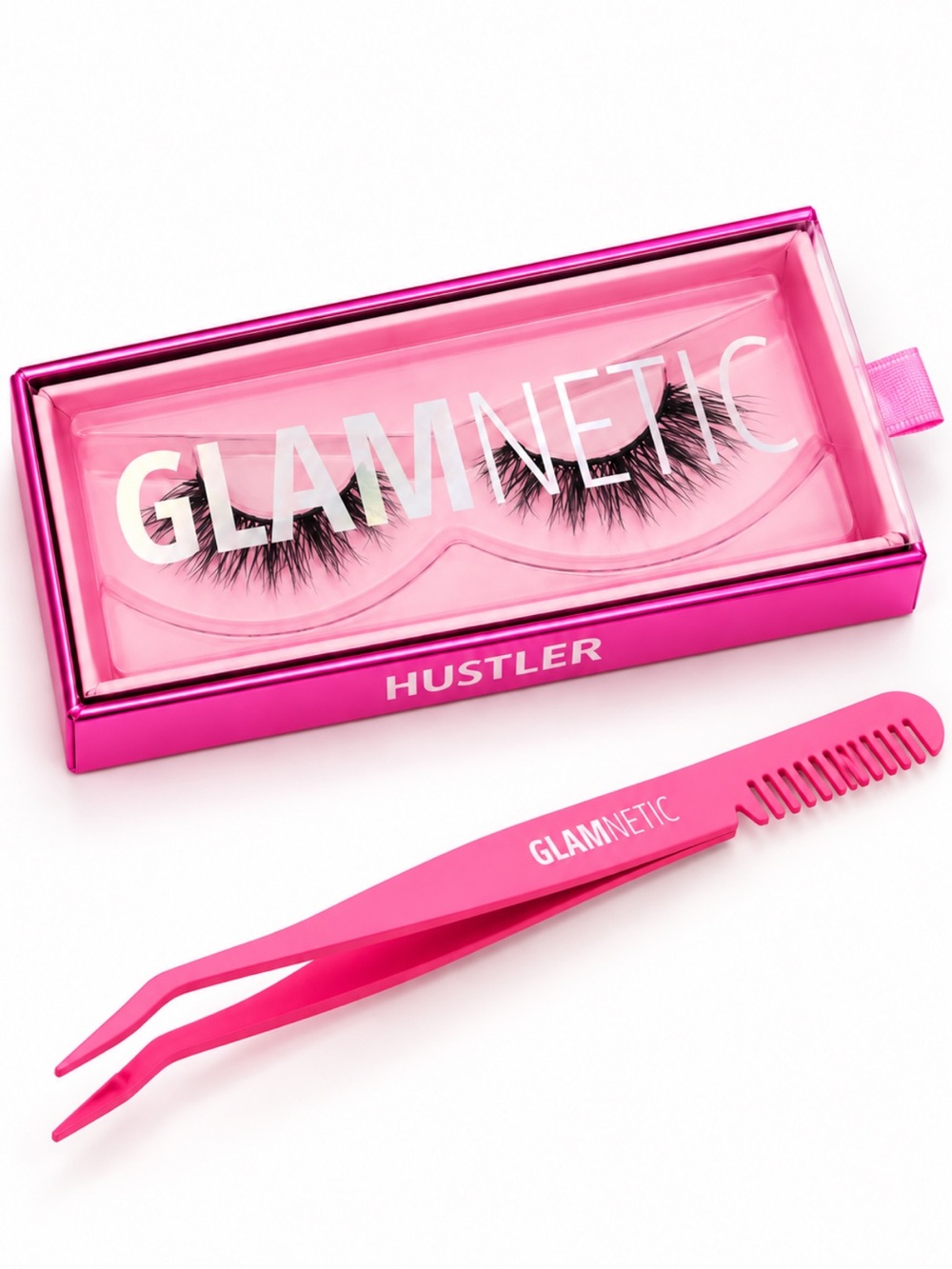 Glamnetic Hustler Magnetic Lashes + Lash Grab Dual-Ended Lash Grabber – NIB